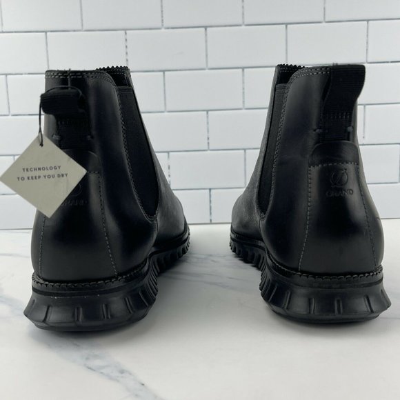 COPY - Cole Haan Zerogrand Size 10 Wide Mens Chelsea Waterproof Black Leather B… - Picture 8 of 12